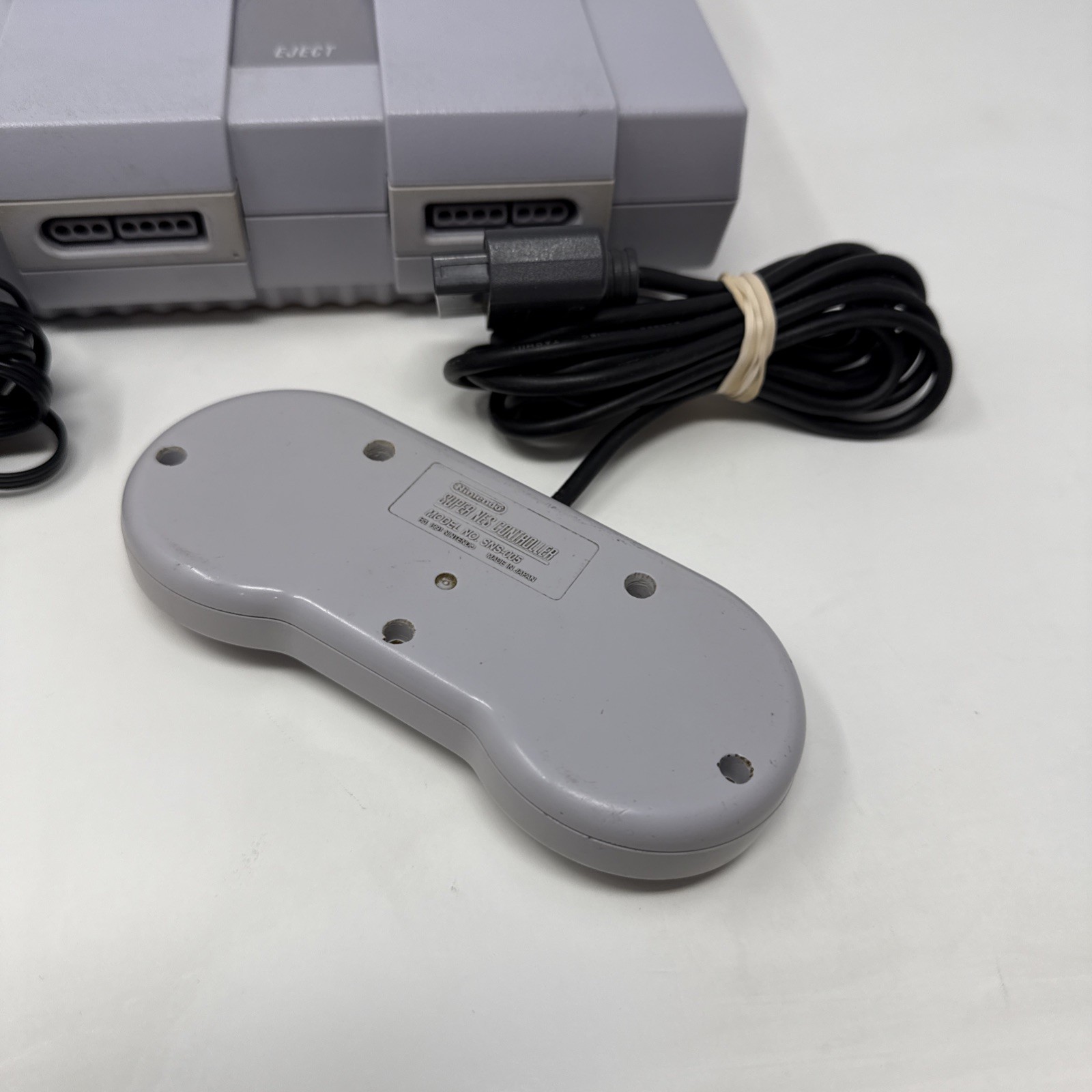 Super Nintendo SNES Console + Cables + Controller Bundle Lot *TESTED* Working