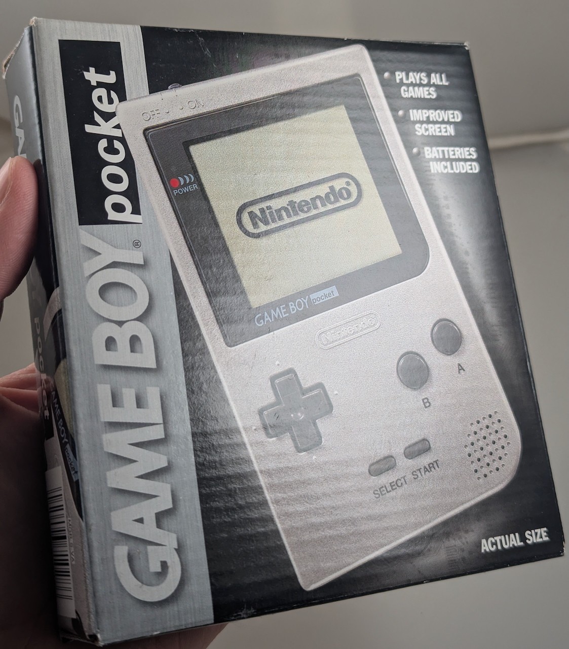 Nintendo Gameboy Pocket – Silver – w/ Box corrosion