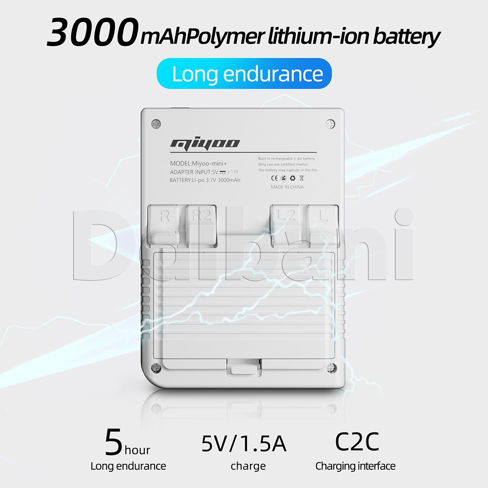 Miyoo Mini Plus White Open Source Retro Handheld Game Console with 64GB