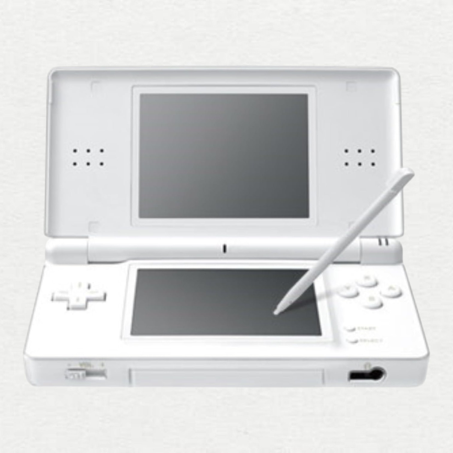 Nintendo DS Lite Handheld System Headphone Jack Wi-Fi Capability Crystal White