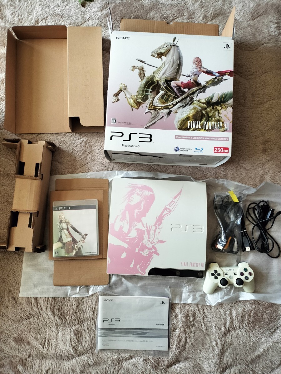 Sony PS3 CEJH-10008 250GB FF XIII Lightning Edition Console Complete
