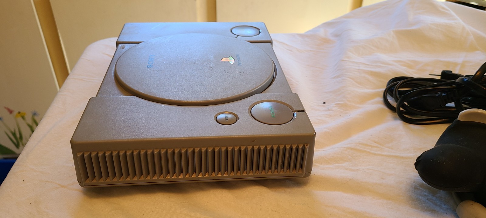 Sony PlayStation 1 PS1 Video Game System Bundle With 2 Controllers & Power Cord