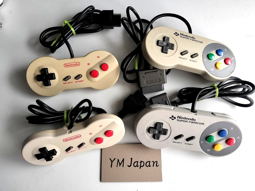 Nintendo Super Famicom and New Famicom Console Set w/6 Games Japan Used