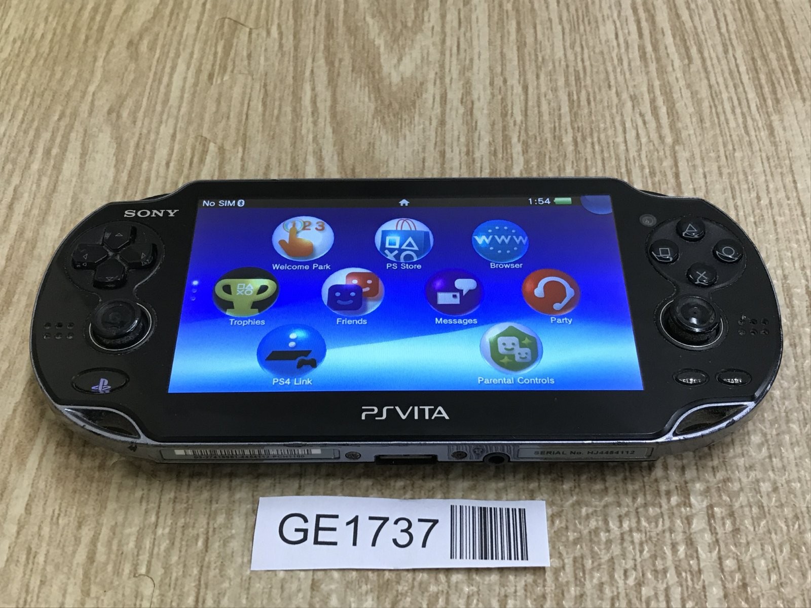 PS Vita PCH-1000 CRYSTAL BLACK Console Japan – With Defects GE1737