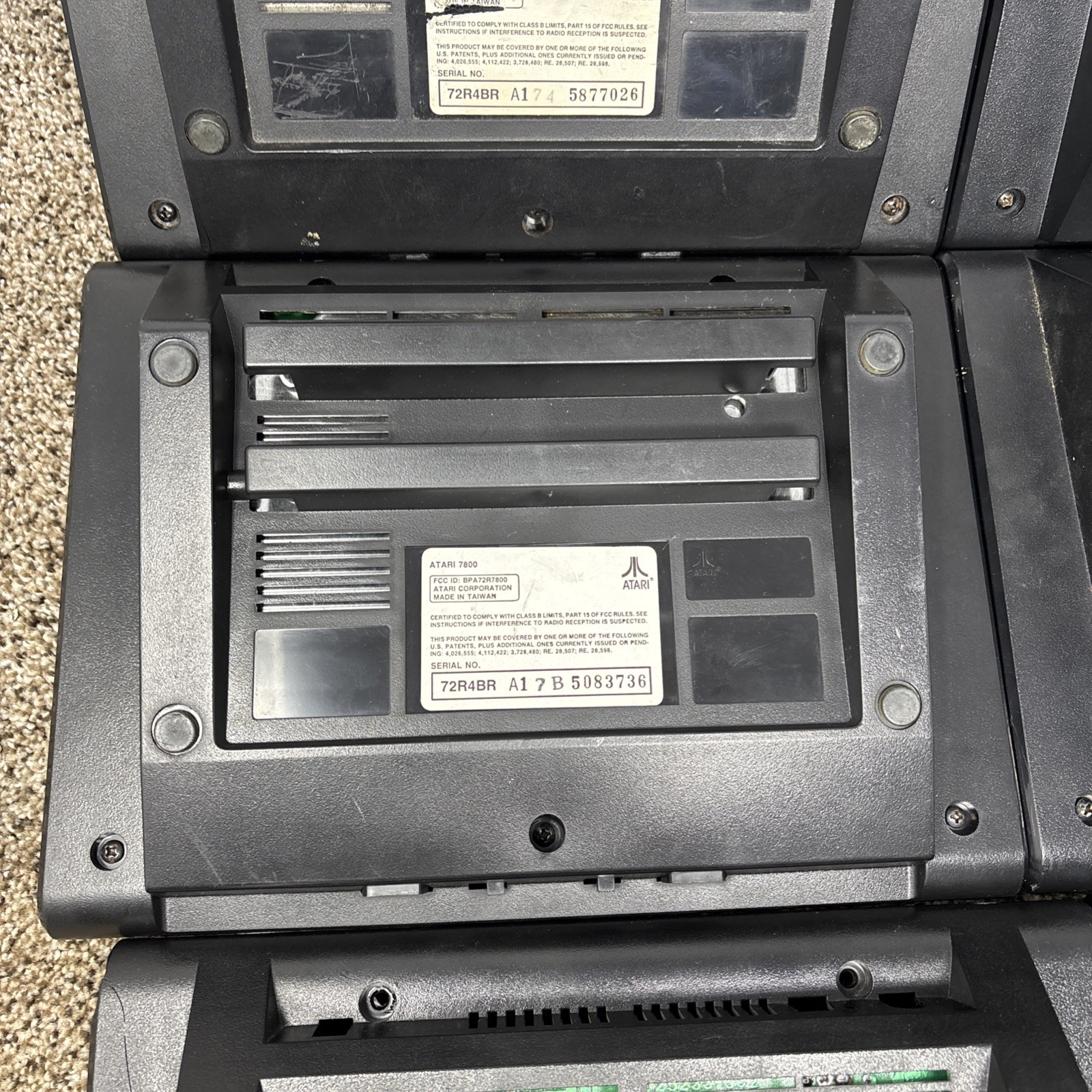 Atari 7800 Consoles Lot For Parts Or Repair Lot Of 6