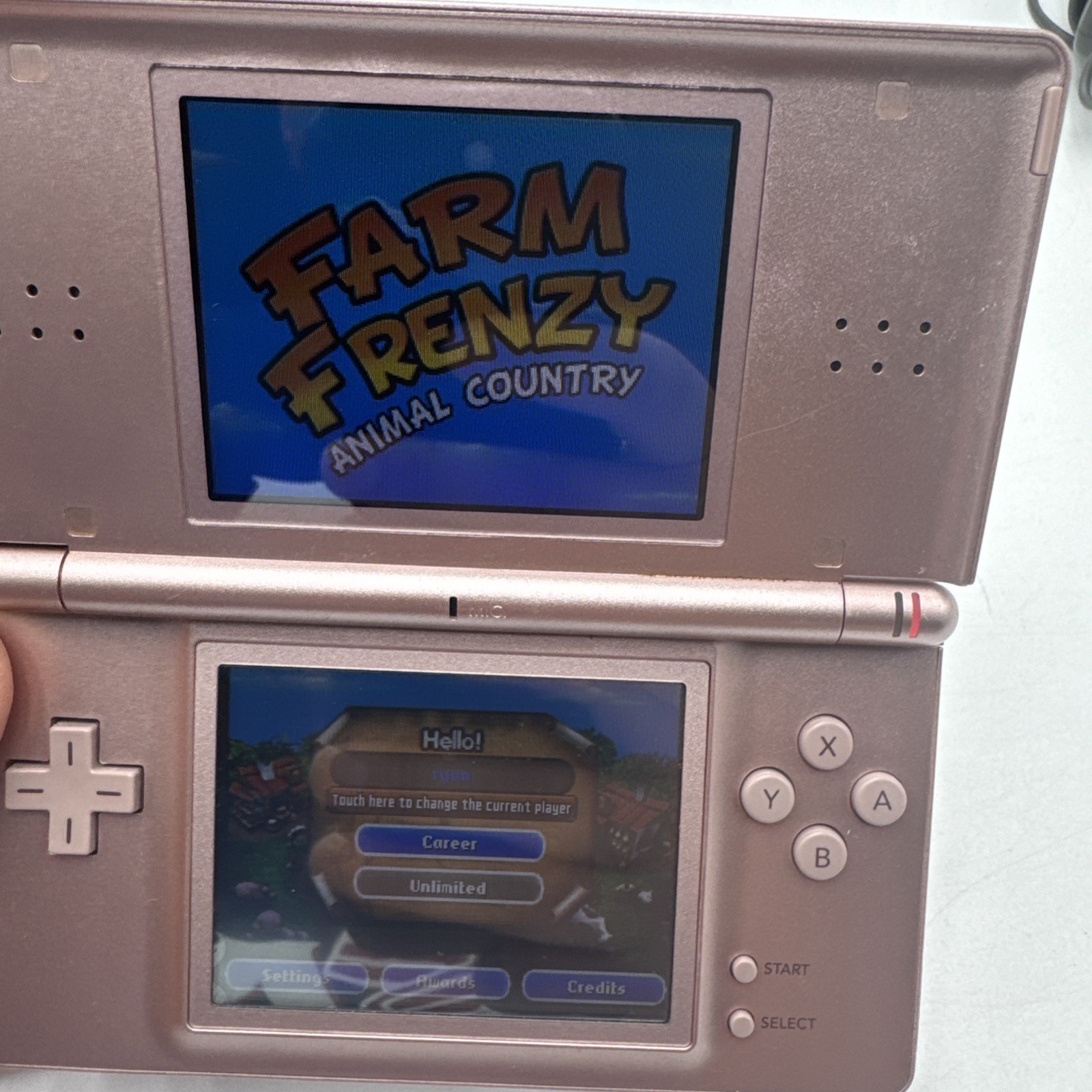 Nintendo DS Lite Handheld Game Console USG-001 Pink With Games 13 Kids Lot