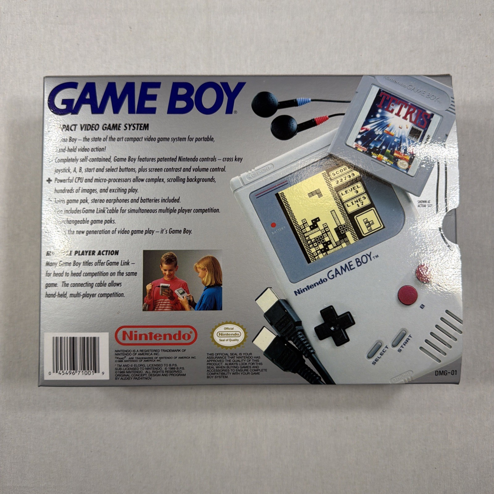 1989 Nintendo Game Boy Launch Edition Handheld System Gray In Box