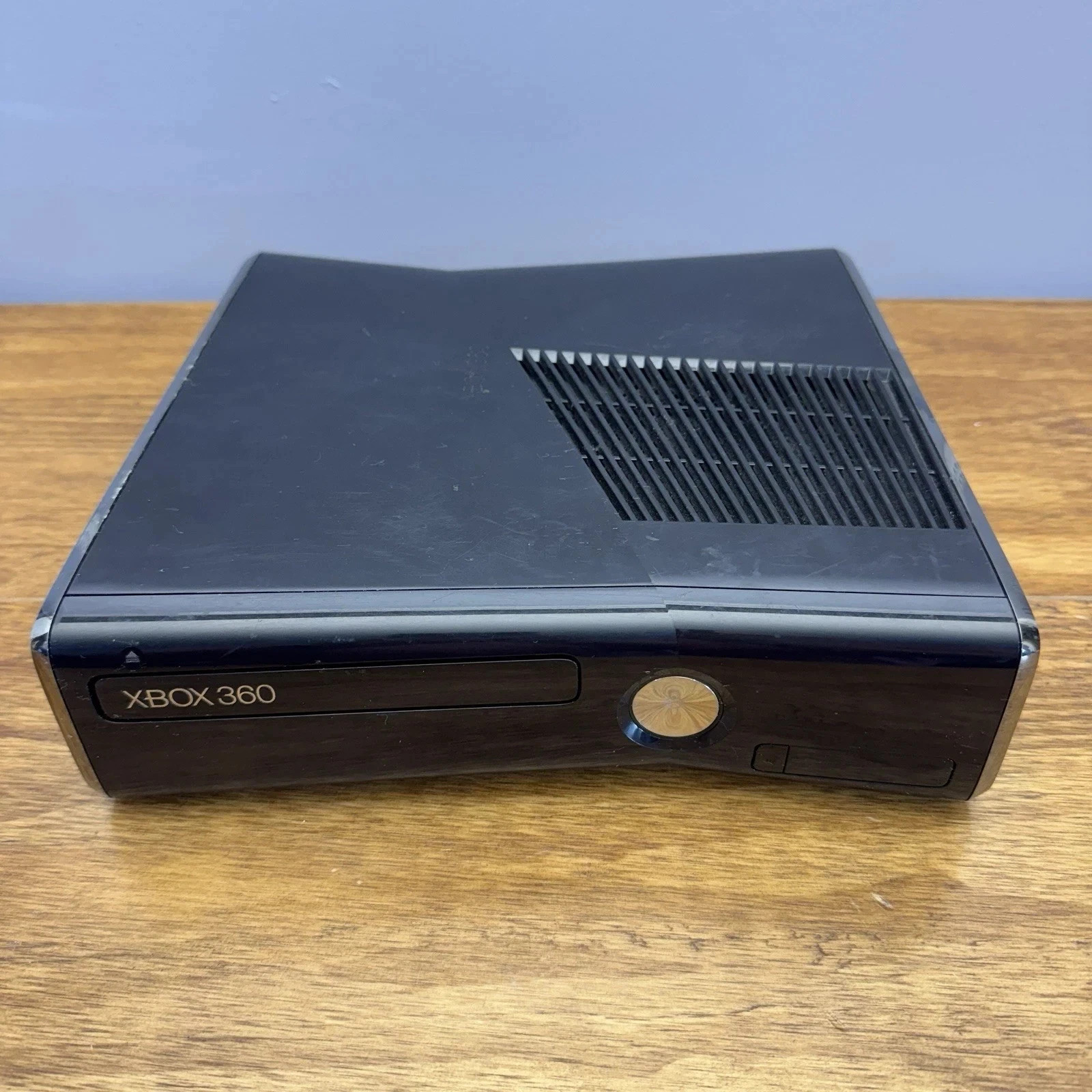 Xbox 360 S Glossy Black Console Only Model 1439 Tested Working Free Shipping