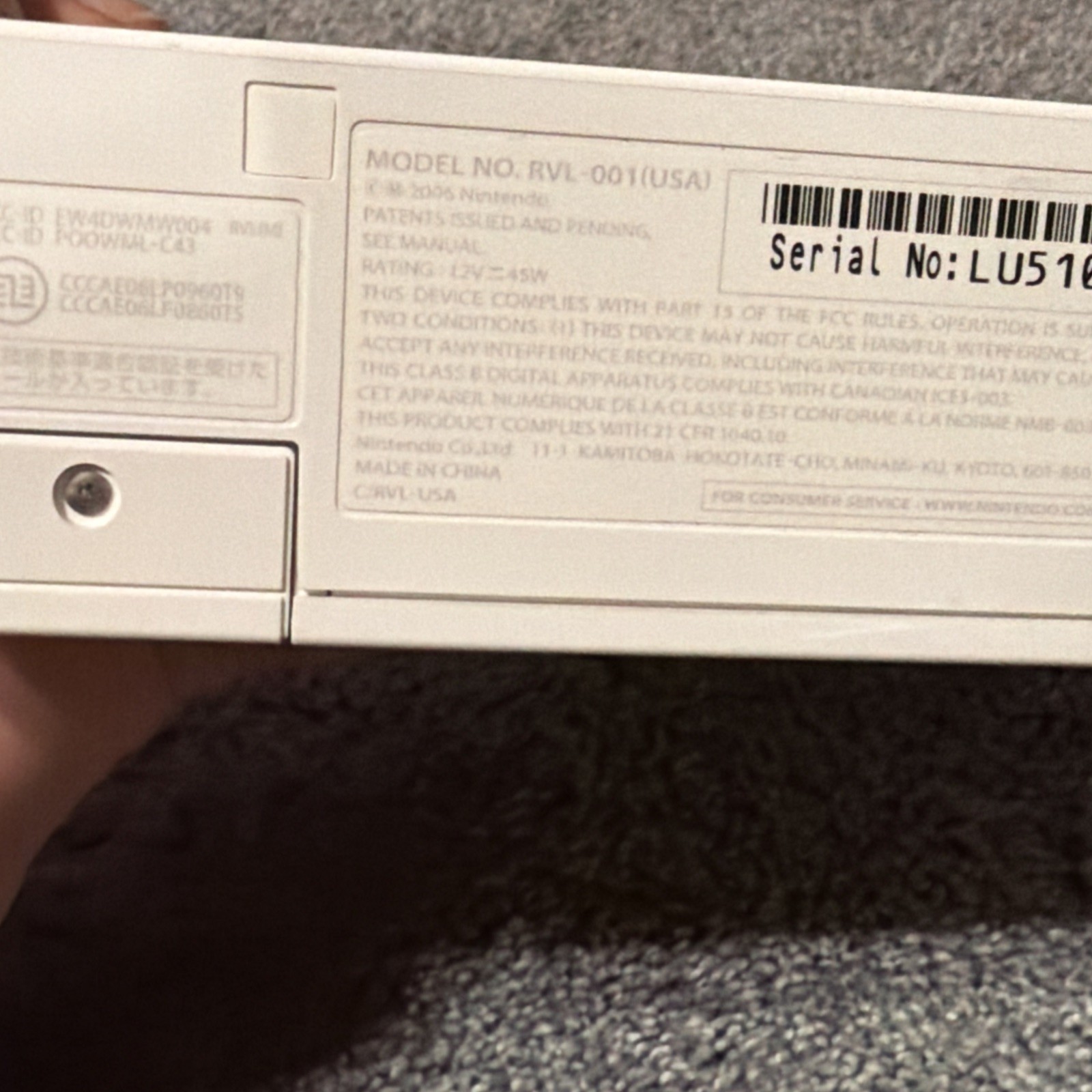 Nintendo Wii Replacement Gamecube Compatible RVL-001 Tested Works Console