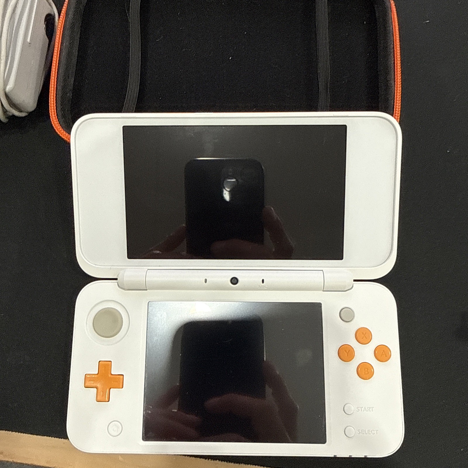 Nintendo 2DS XL Console – White/Orange With Case And Extra Stylist Tested