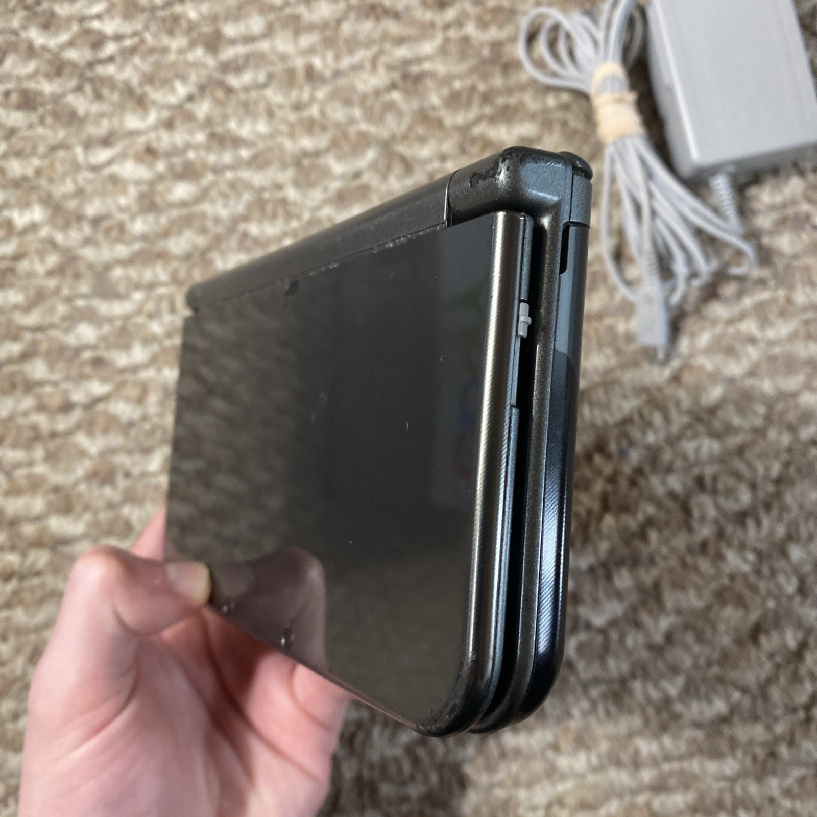 New Nintendo 3DS XL Metallic Black USA Top IPS With Charger And Stylus