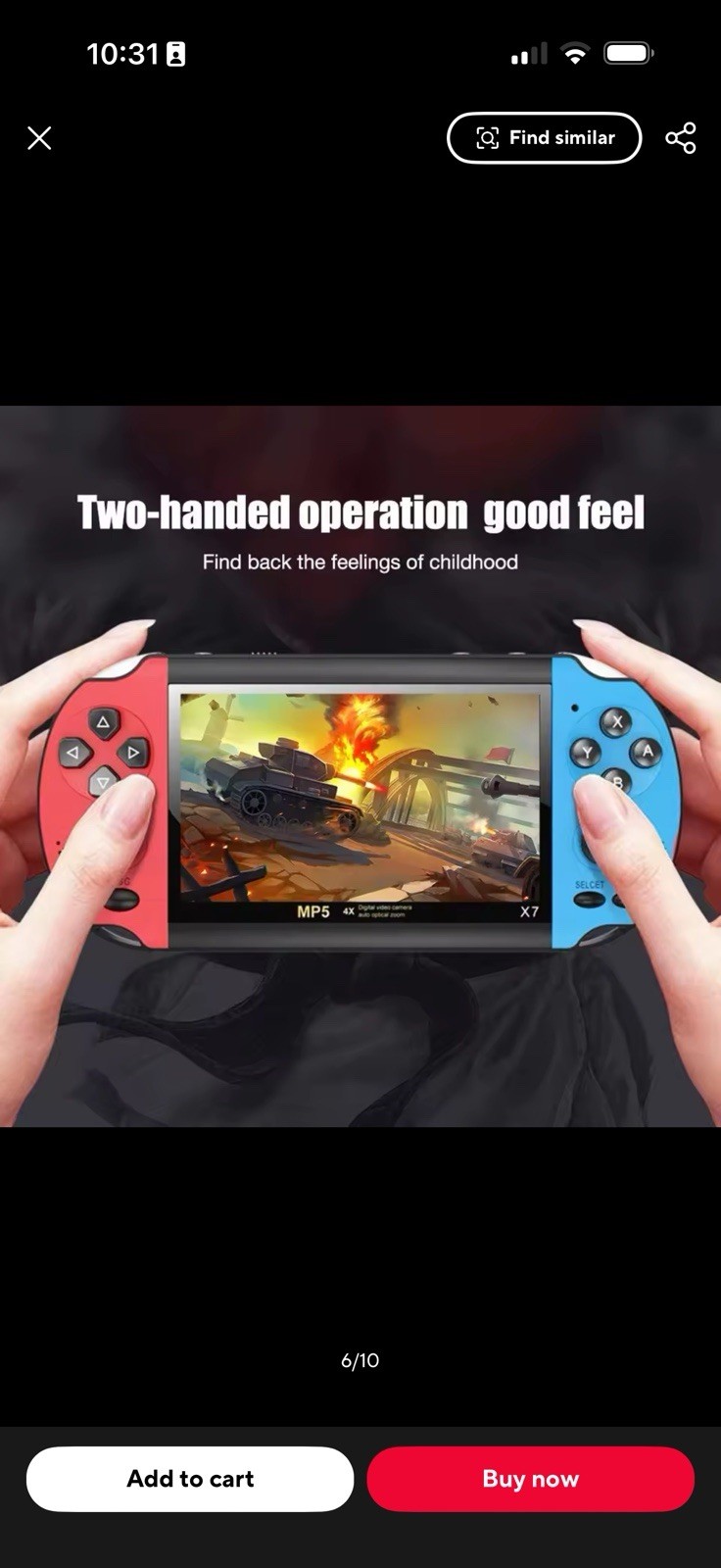 MP5 X7 4.3in Handheld Game Console Dual Joystick TV Out 8GB 480p