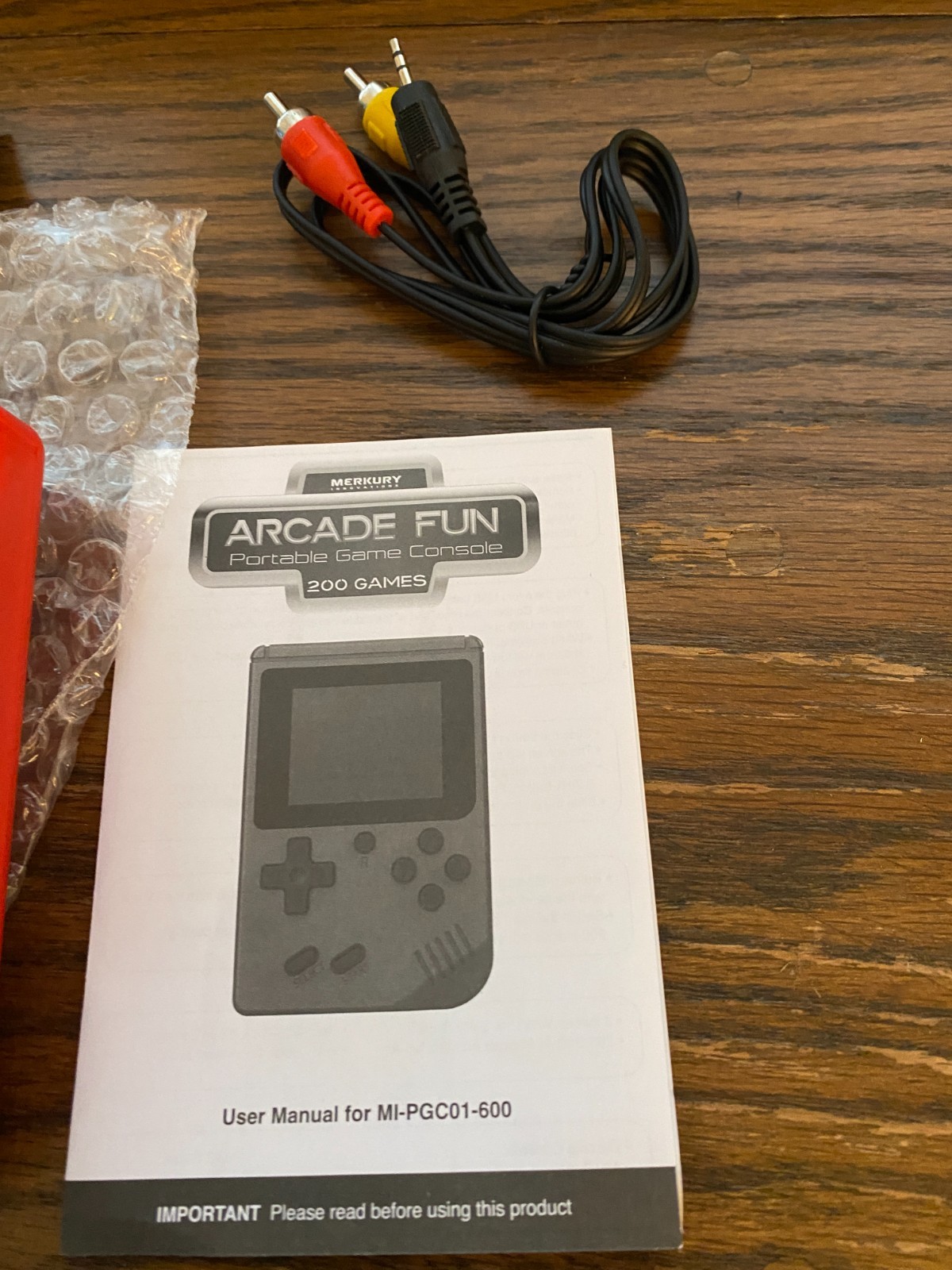 Arcade Portable Handheld Game Console Style 200 Games Merkury Innovations Red
