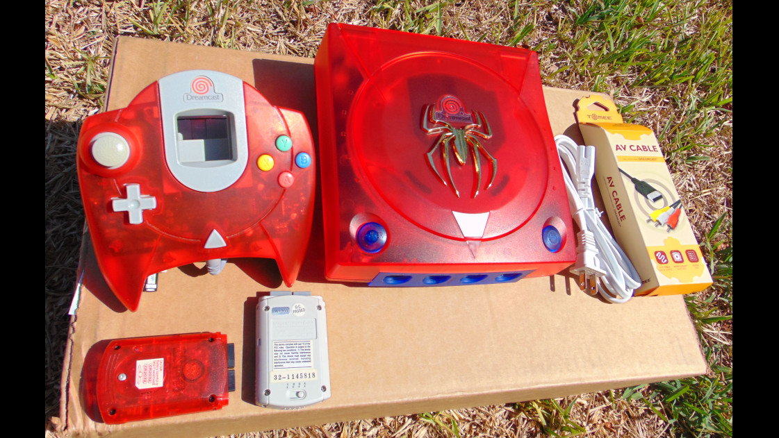 💙 SEGA Dreamcast HKT-3020 Home Console 💥 SEE THRU RED 💥 Custom🌟 glows ✨