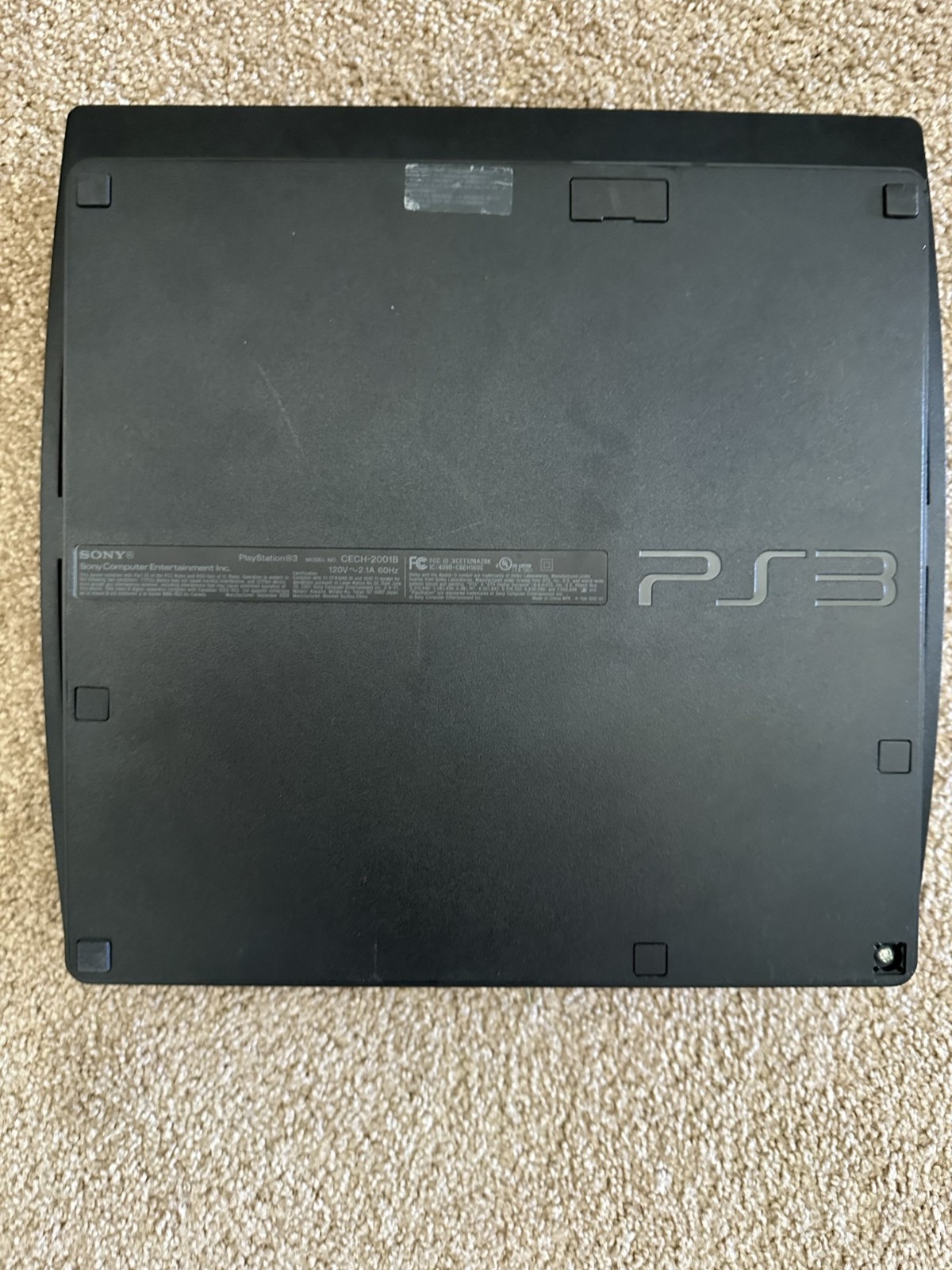 Sony PlayStation 3 PS3 Slim 250GB CECH-2001B Black Console power cord Tested
