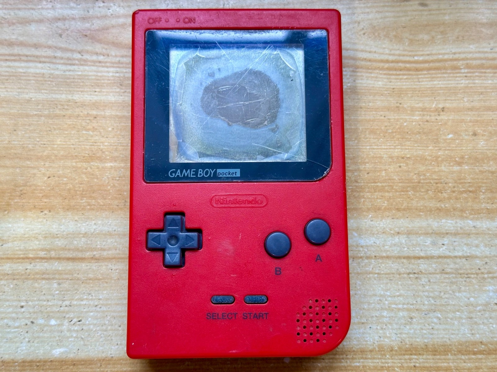 Nintendo Gameboy Pocket MGB-001 Flame Crimson Red Handheld System Console