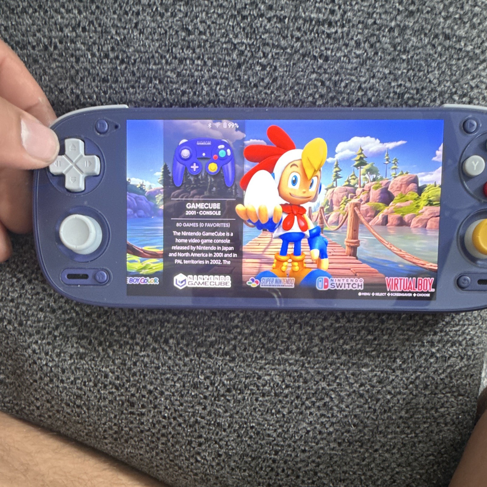 Retroid Pocket 5 Blue Handheld Console 128GB 1080p Wi-Fi USB-C Region Free