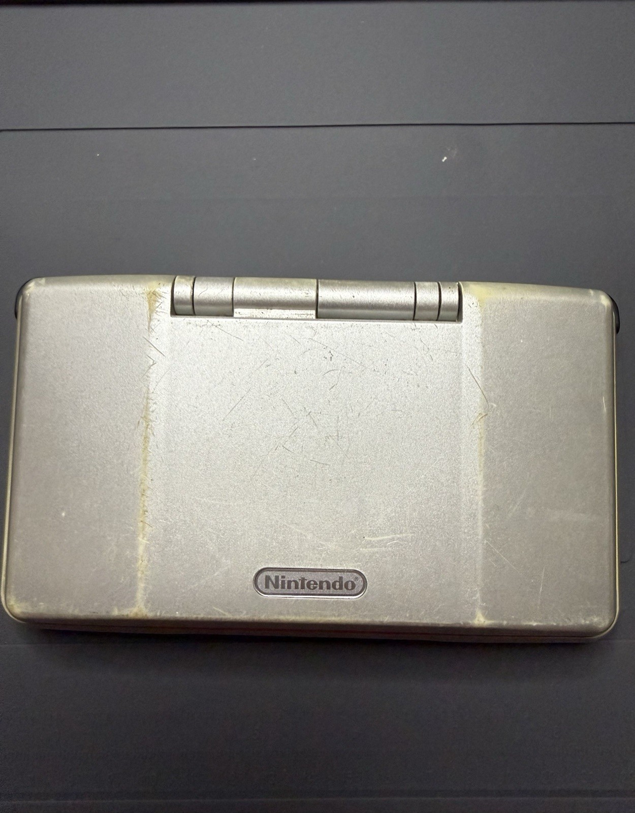 Nintendo DS Dual Screen Silver Handheld Console with Headphone Jack