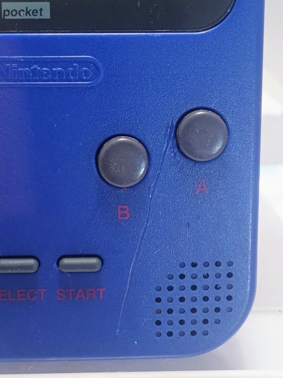 Nintendo Game Boy Pocket Blue Console **Works Missing Battery Cover**
