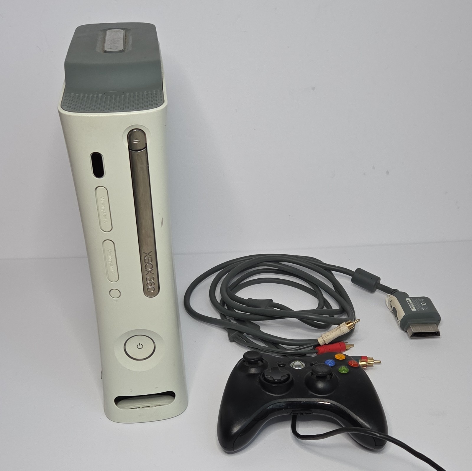 Microsoft Xbox 360 60GB HDD White Home Console w/ Wireless Controller Untested