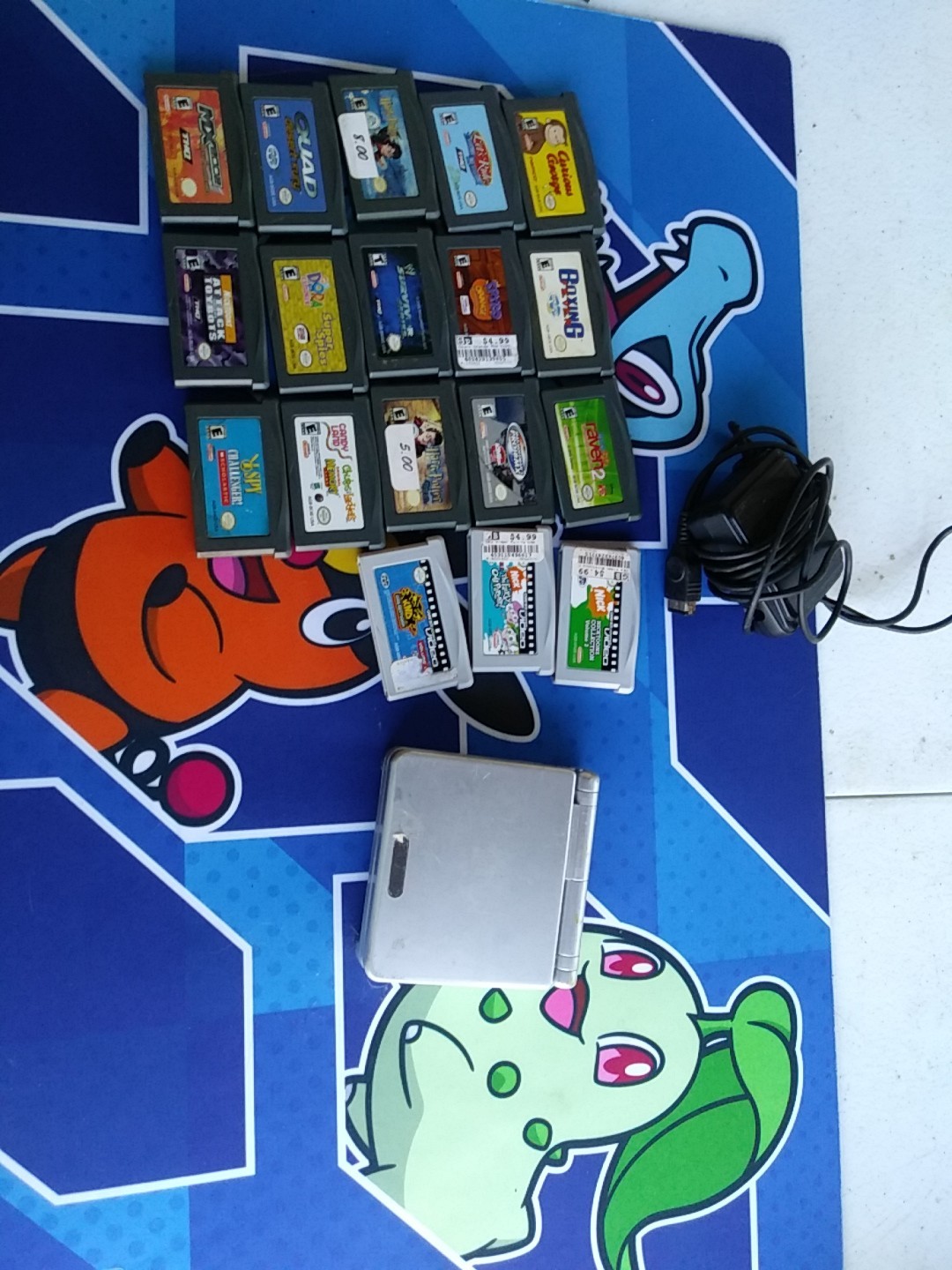 Nintendo Game Boy Advance SP Handheld System – Silver Bundle