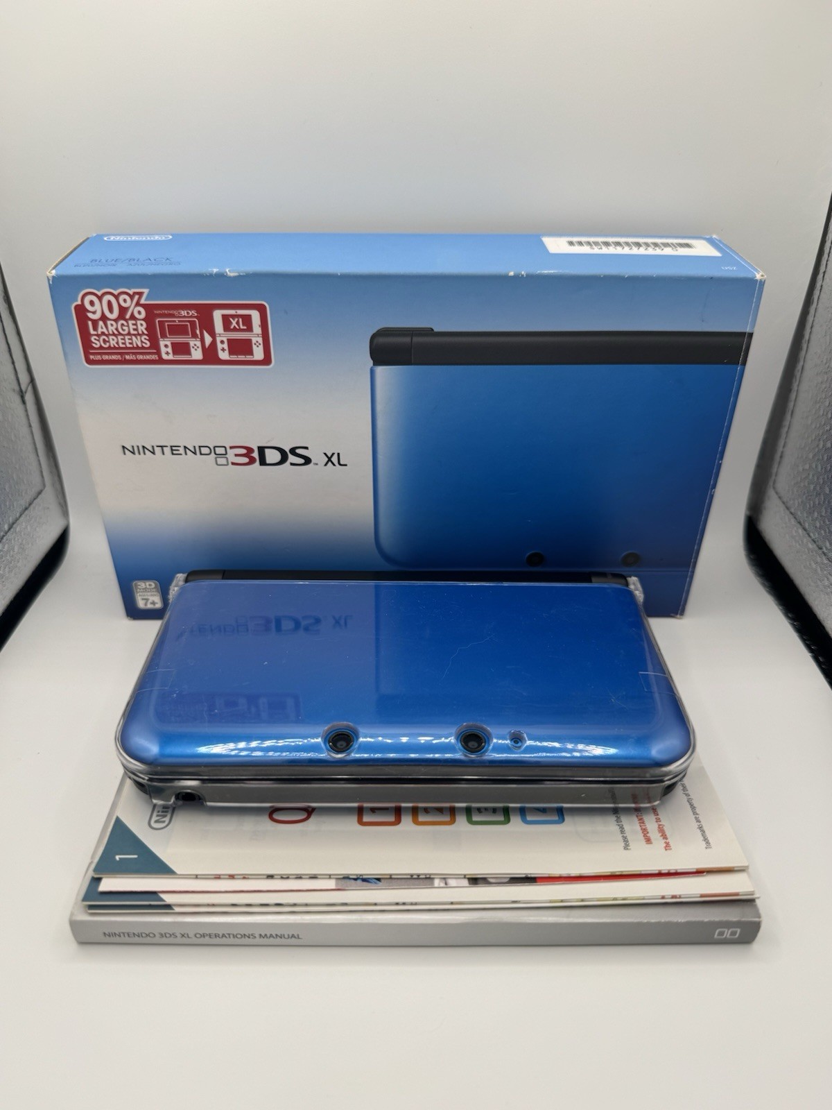*US SELLER* Nintendo 3DS XL Handheld System Blue/Black CIB w/ Charger & Stylus