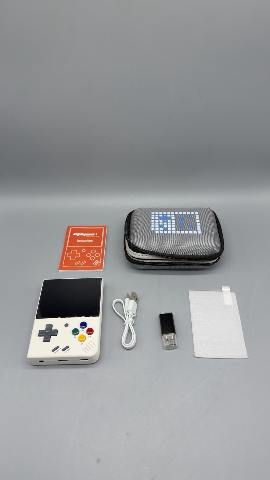 Miyoo Mini Plus White Open Source Retro Handheld Game Console with 64GB