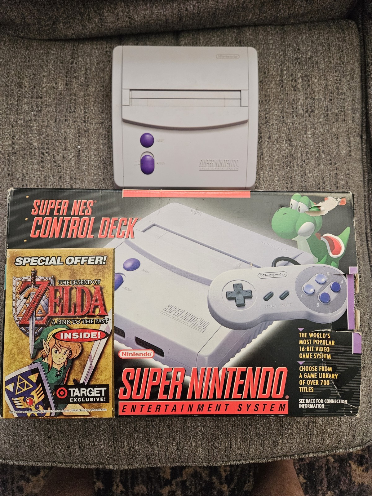 Super Nintendo Mini Jr System Console Rare Variant Target SNES Zelda CIB