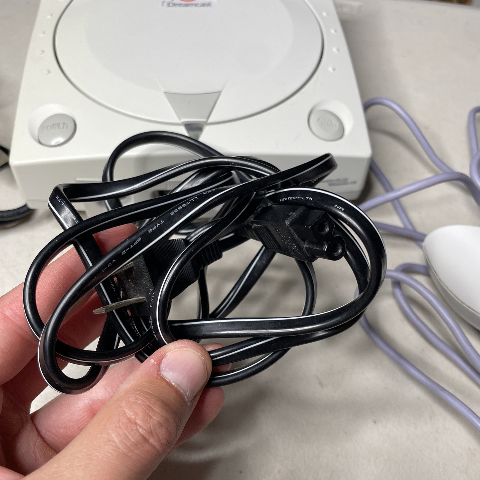 SEGA Dreamcast Console White Hkt-3020 with Controller, Cables, Tested Works