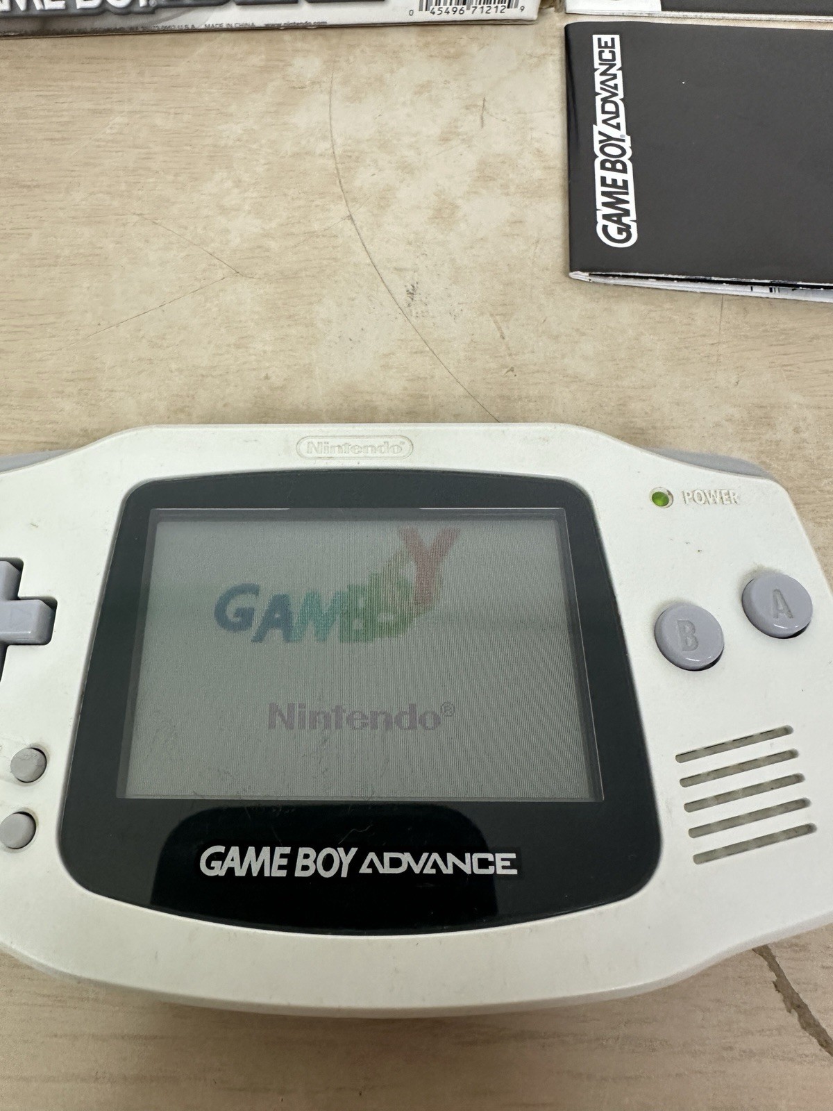 Nintendo Game Boy Advance AGB-001 Arctic White GBA Complete in Box CIB – WORKS!