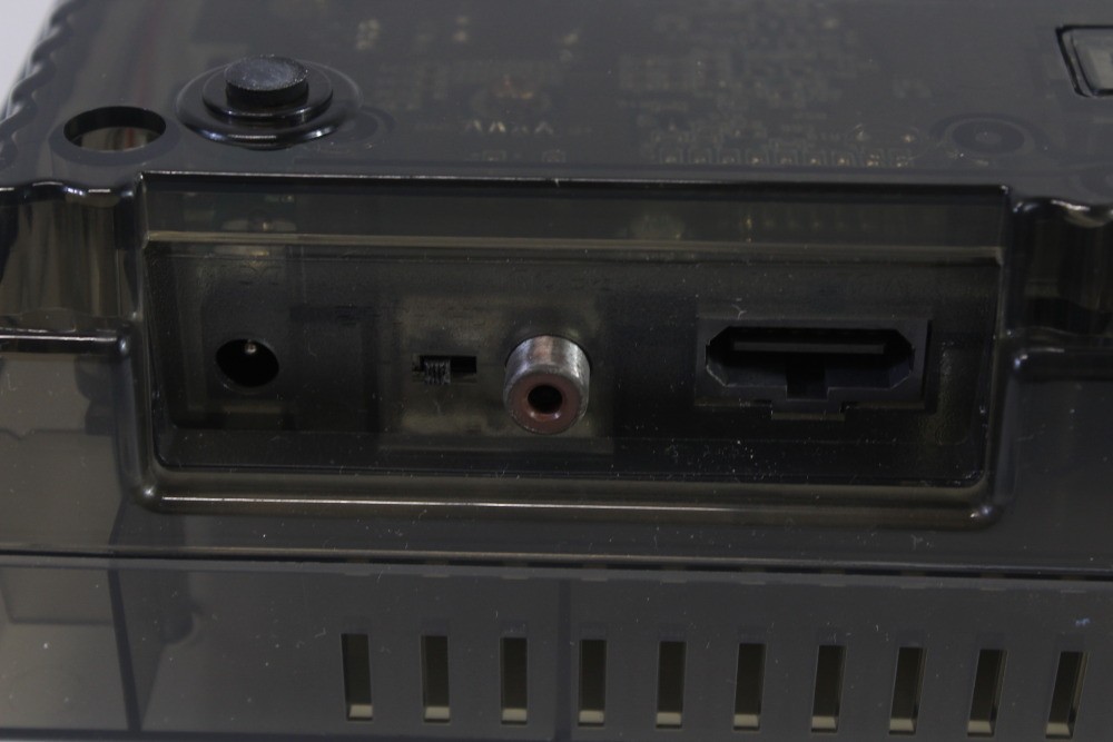 Super Nintendo Transparent Clear Black Console SNES SFC Converted AC Adapter AV