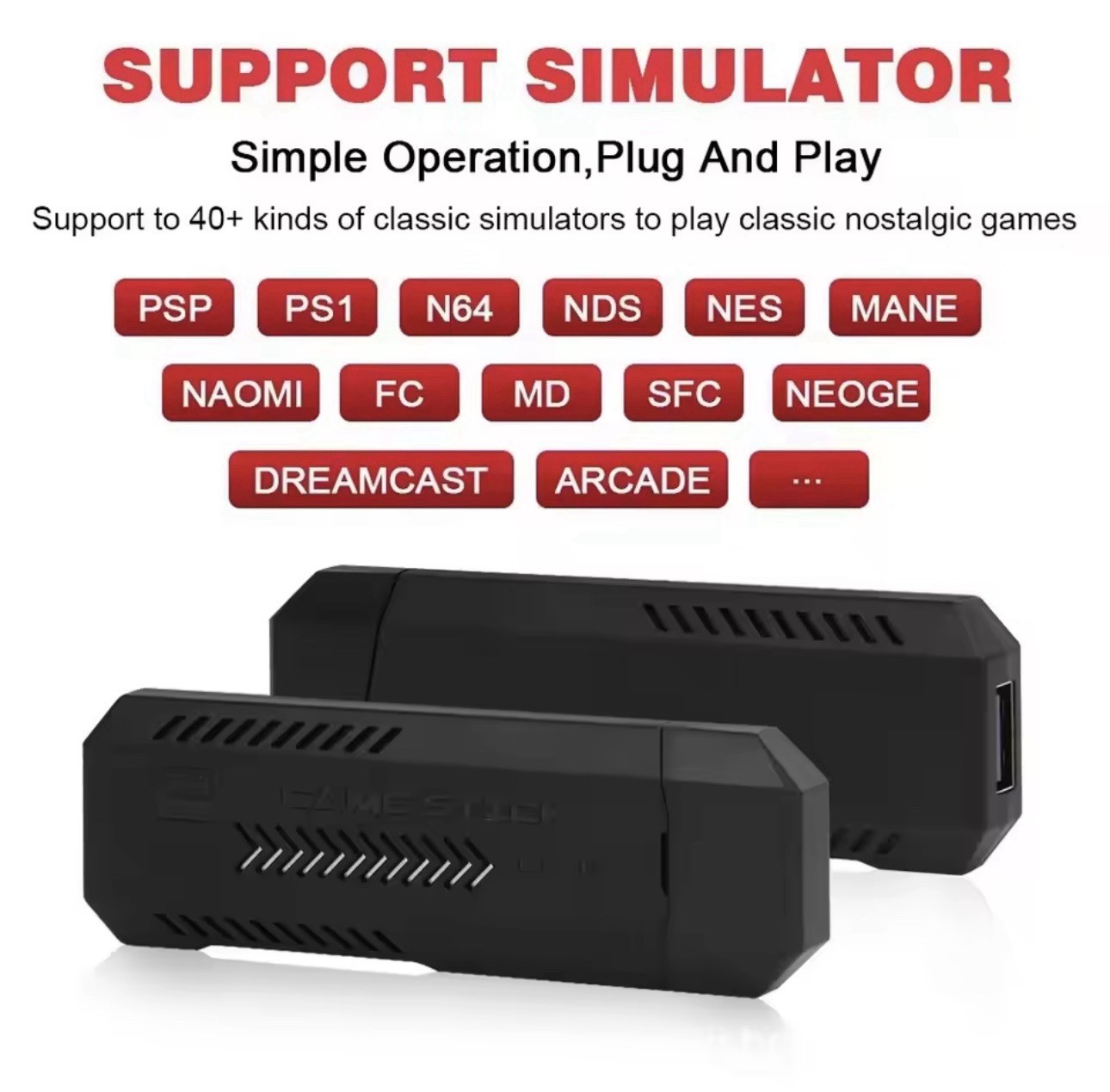 Retro Video Game Stick 41,000 Games HDMI 128GB | 2 Controllers