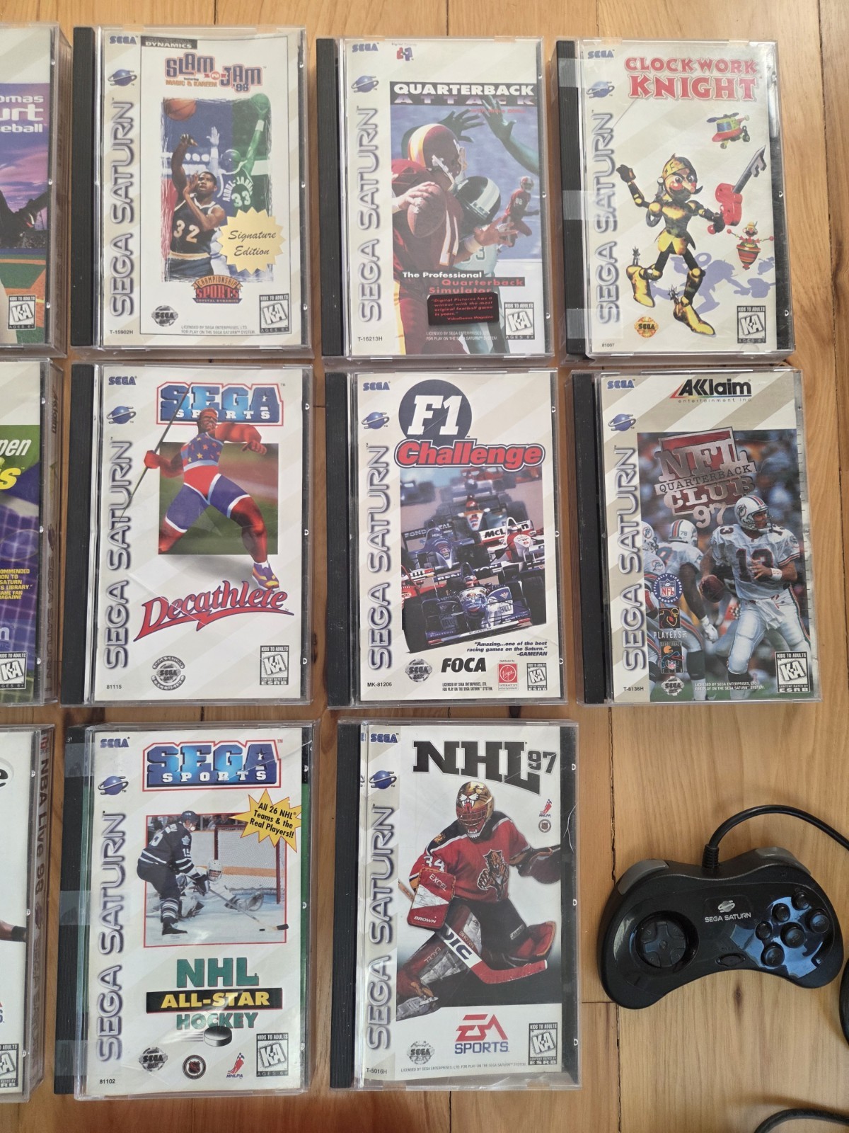 SEGA Saturn Home Console LOT with 18 Games 2 Controllers & MORE!!!
