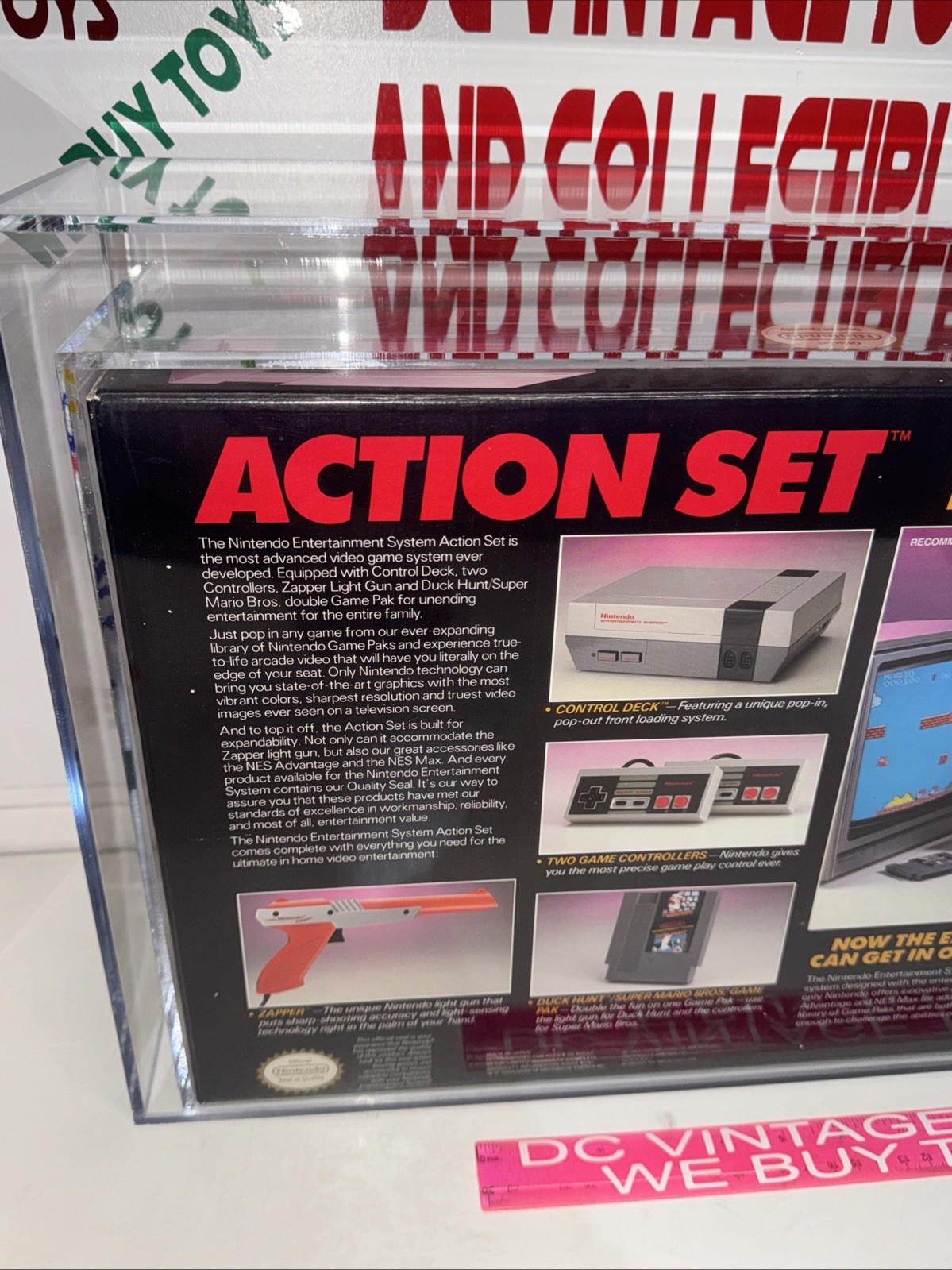 NES Nintendo Action Set Red Zapper System Console VGA Grade 80 + NEW 🔥AFA 🔥