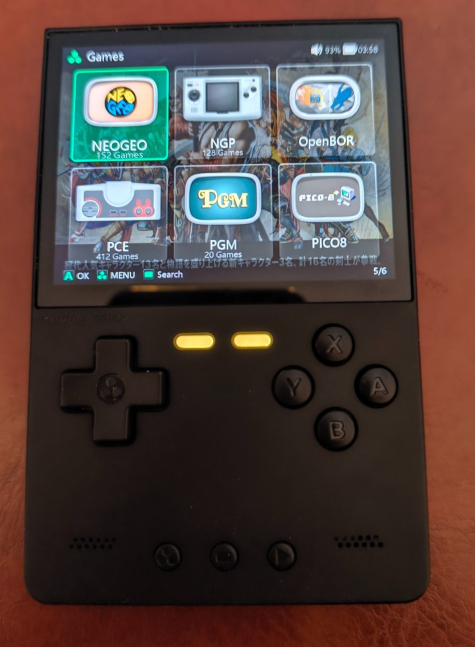 TrimUI Brick Black Retro Handheld Game Console with 64GB