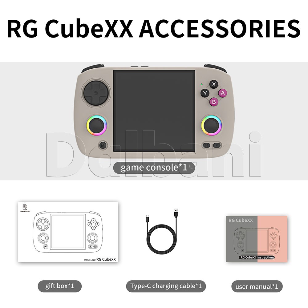 RG CubeXX Gray Anbernic Handheld Game Console 3.95″ IPS Linux 64-bit