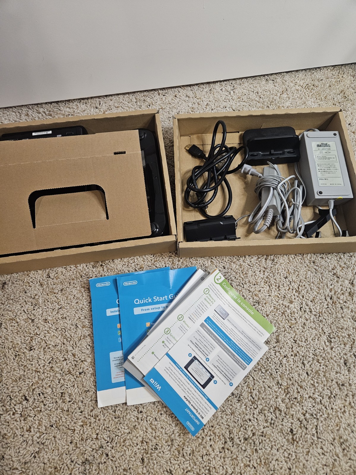 Nintendo Wii U Mario & Luigi Deluxe Set Black Console – No Game or Sensor Bar