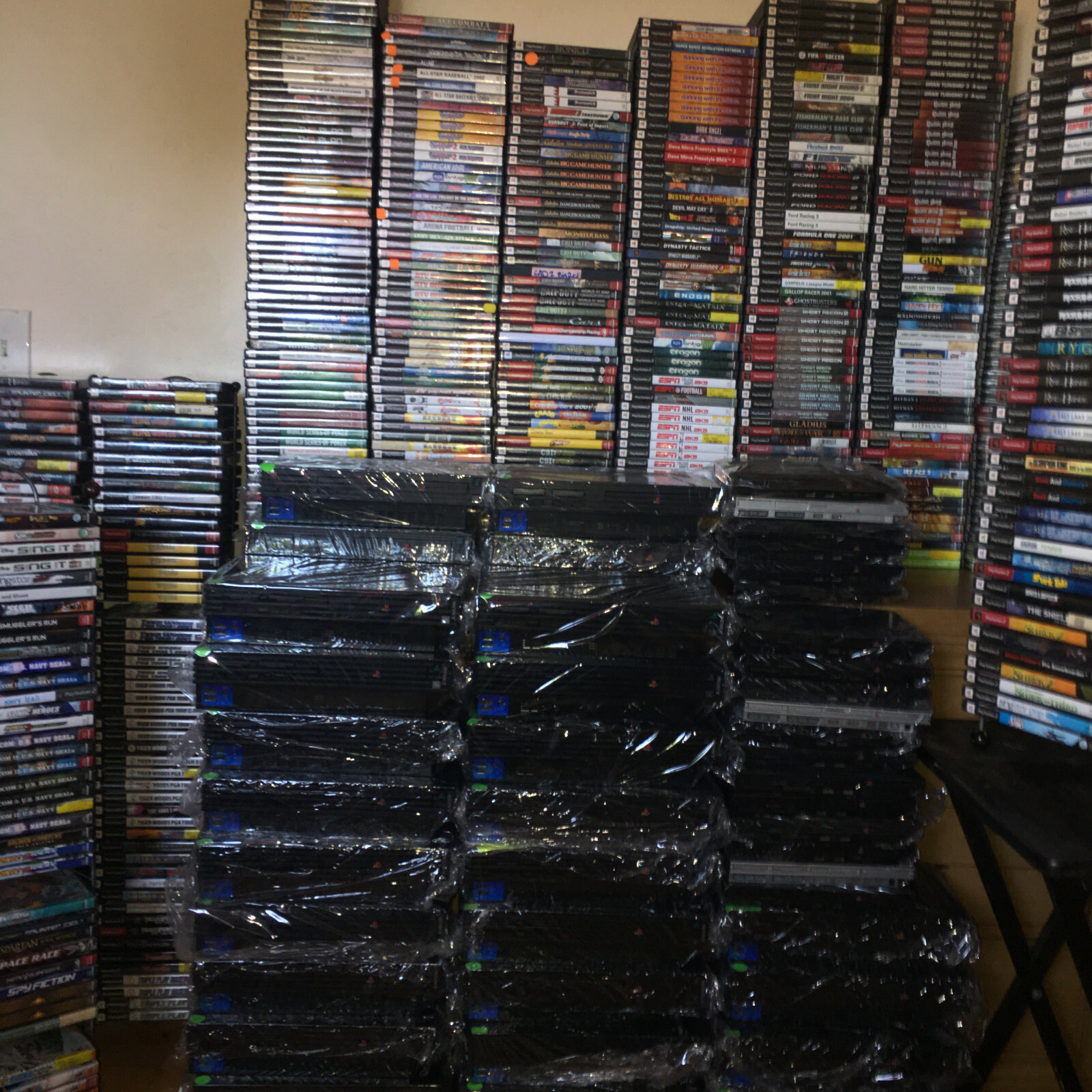 SONY PLAYSTATION 2 PS2 FAT OR SLIM CONSOLE LOT BUNDLE WITH 7 GAMES