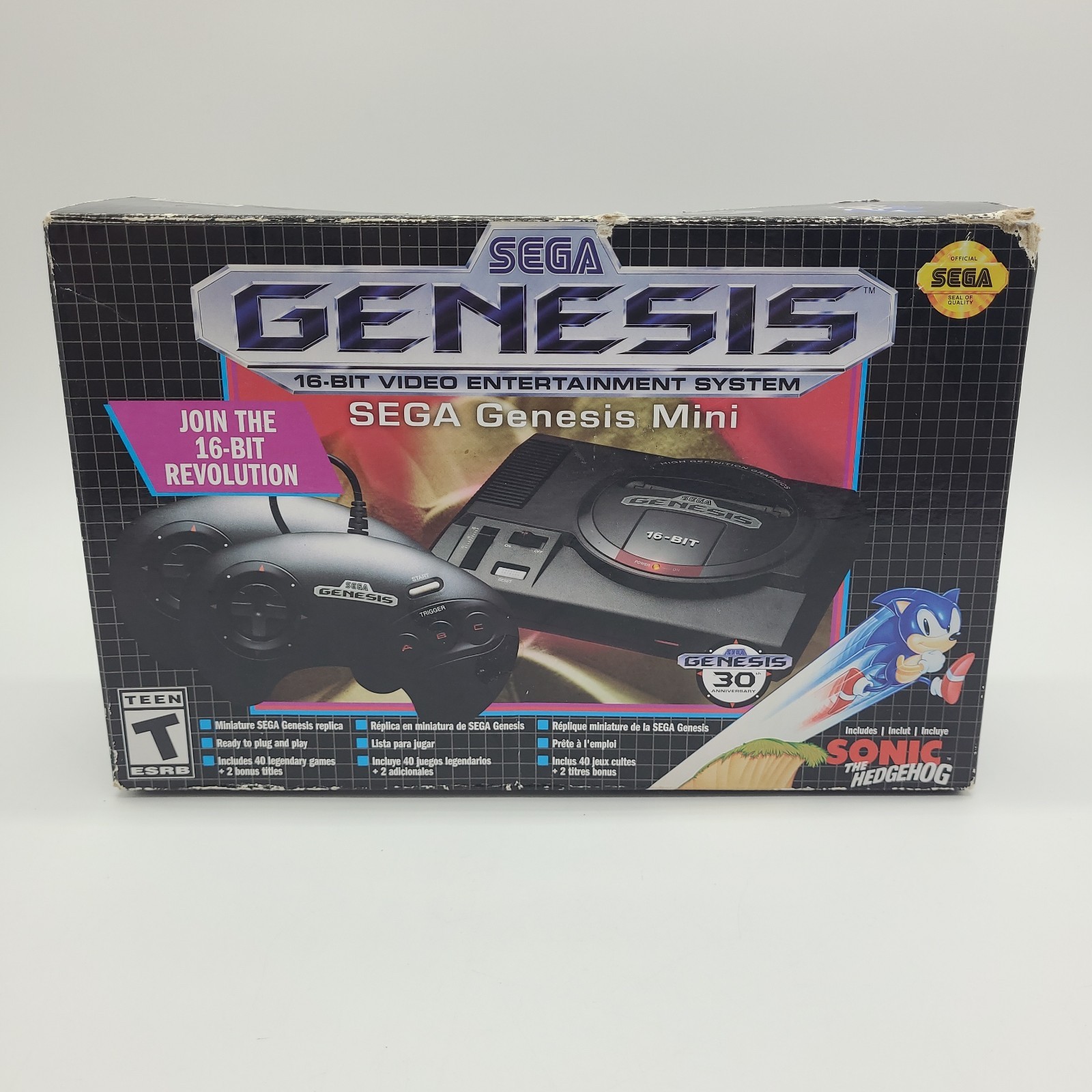 SEGA Genesis Mini Home Game Console – Black With The Box Tested