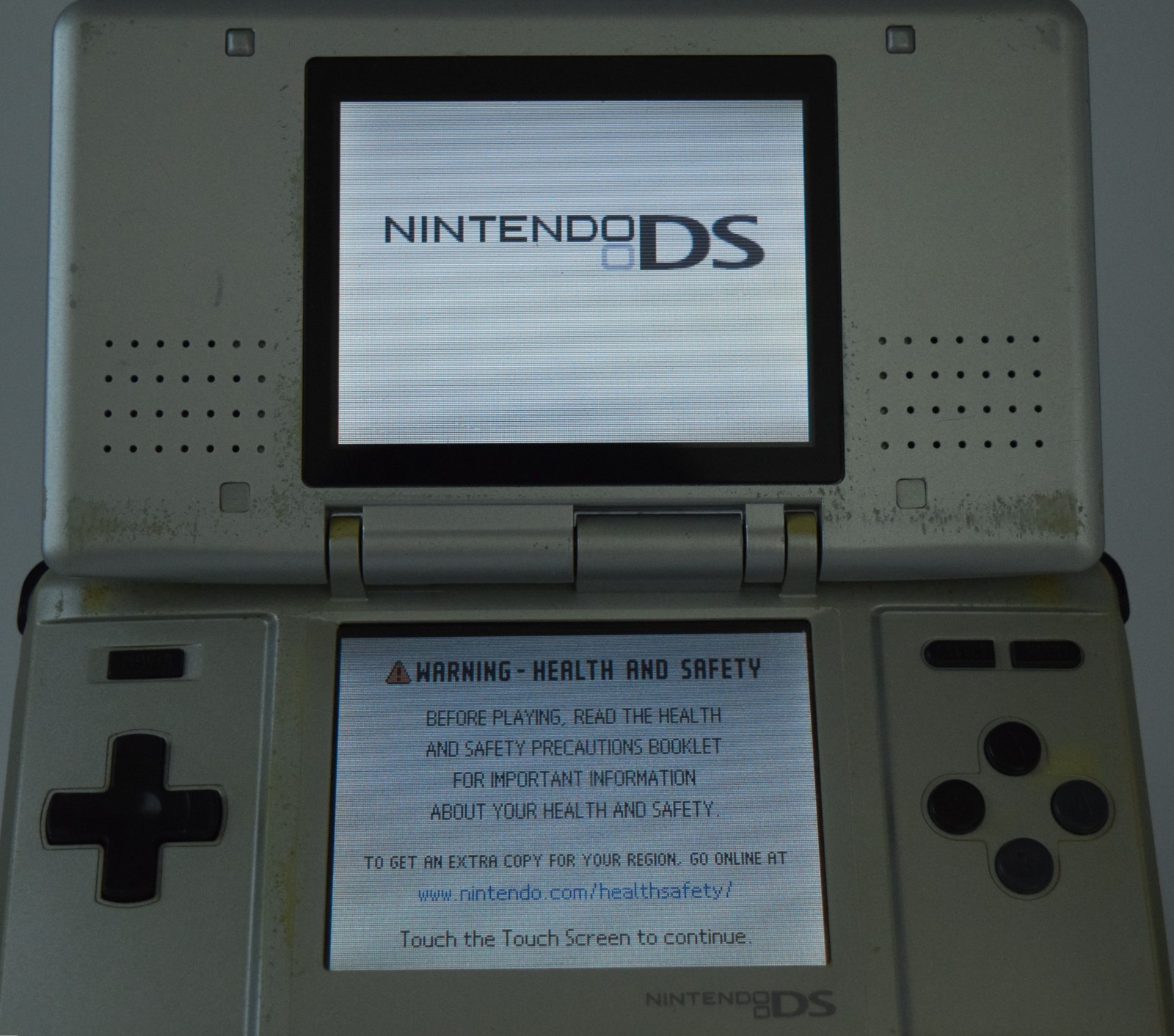 Nintendo Original DS Console Platinum Silver Tested Working Japan OEM