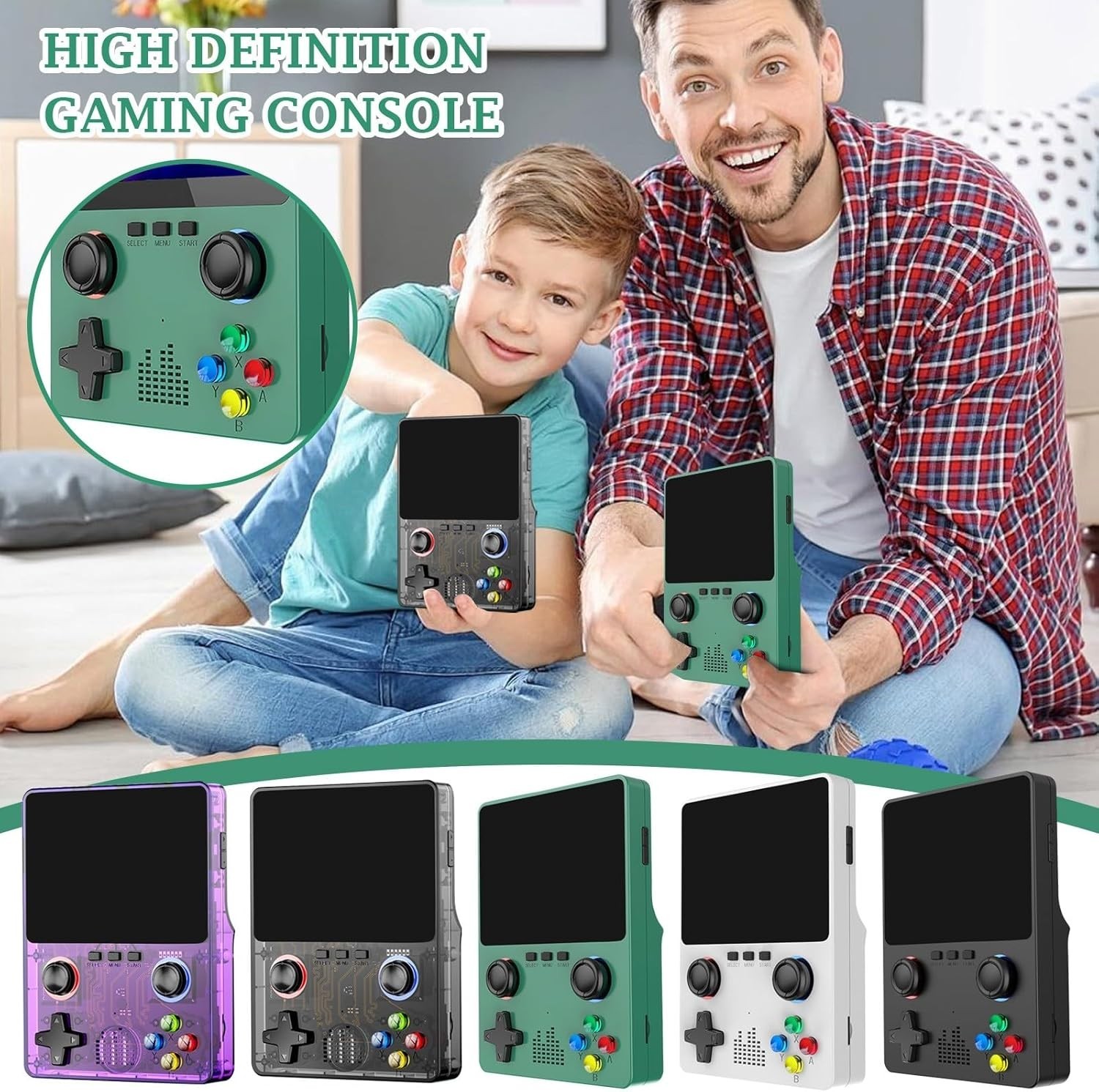 𝐗-𝟔, 3.5 inch Retroblast Console Handheld, 640×480 Resolution, Black Color