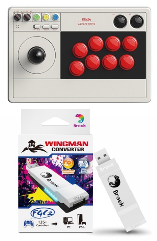 Brook Wingman FGC2 Converter Arcade Joystick Adapter Gamepad for PS5 & PC