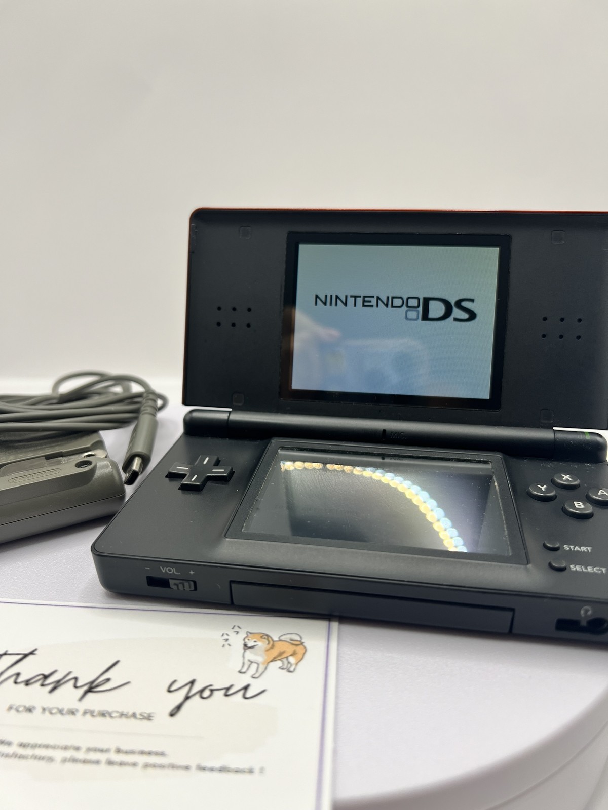 Nintendo DS Lite Console W/Charger USG-001 Crimson Red/Black