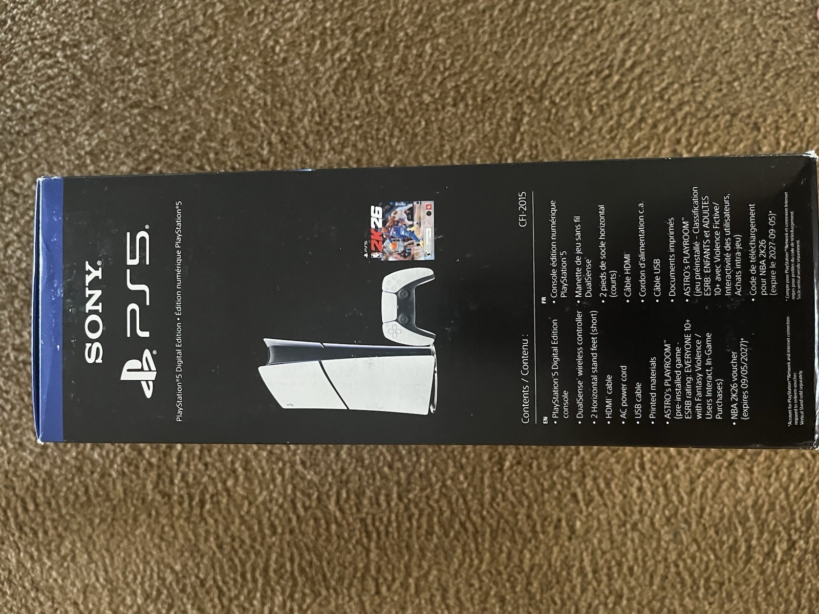 Sony PlayStation 5 Digital Edition 1TB White/Black 4K HDR HDMI NBA 2K26 CFI-2015