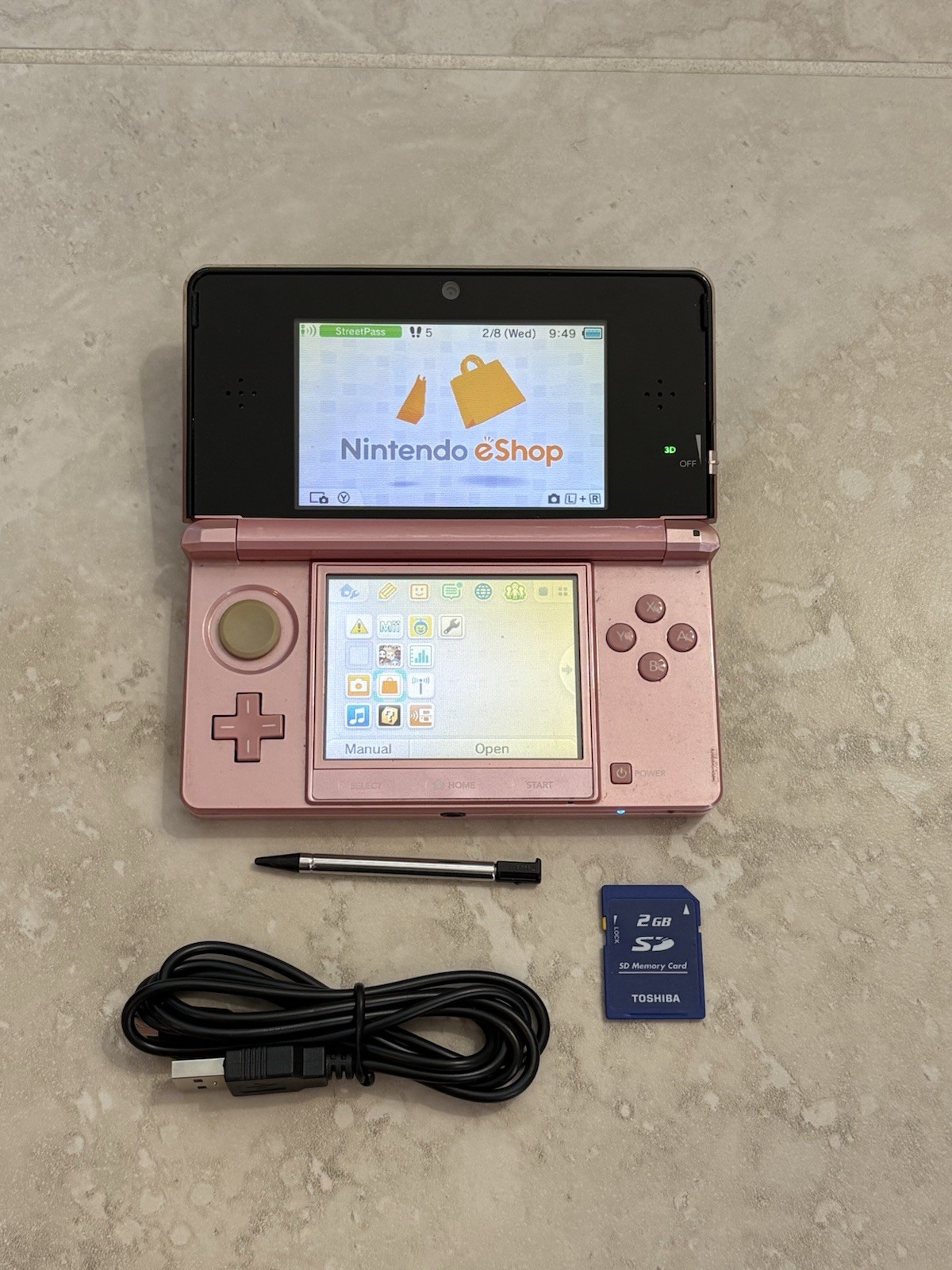 Nintendo 3DS Console Pink Edition With Charger US SELLER Read Description