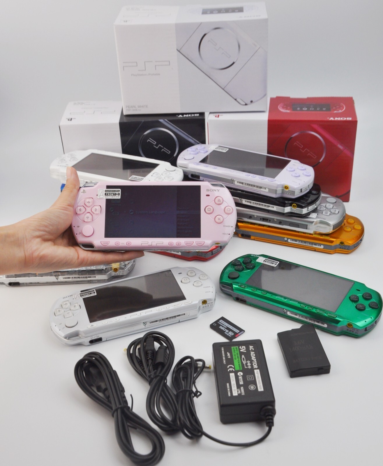 Sony PSP-3000 Console Select Color w/Charger + new battery +32G Fast Shipping