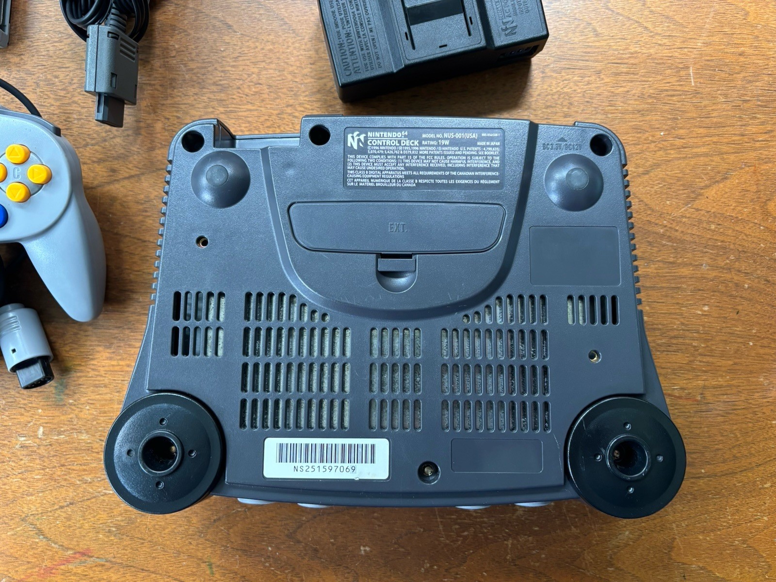 N64 Console With Expansion Pak, Controller, Memory Card, Cords. All Working