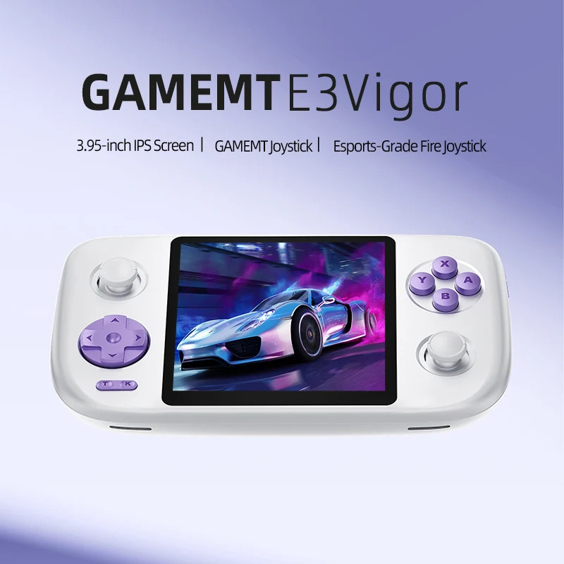 NEW GAMEMT E3 Vigor 3.95-Inch 720*720 IPS Screen Retro Handheld Game Console 8-C