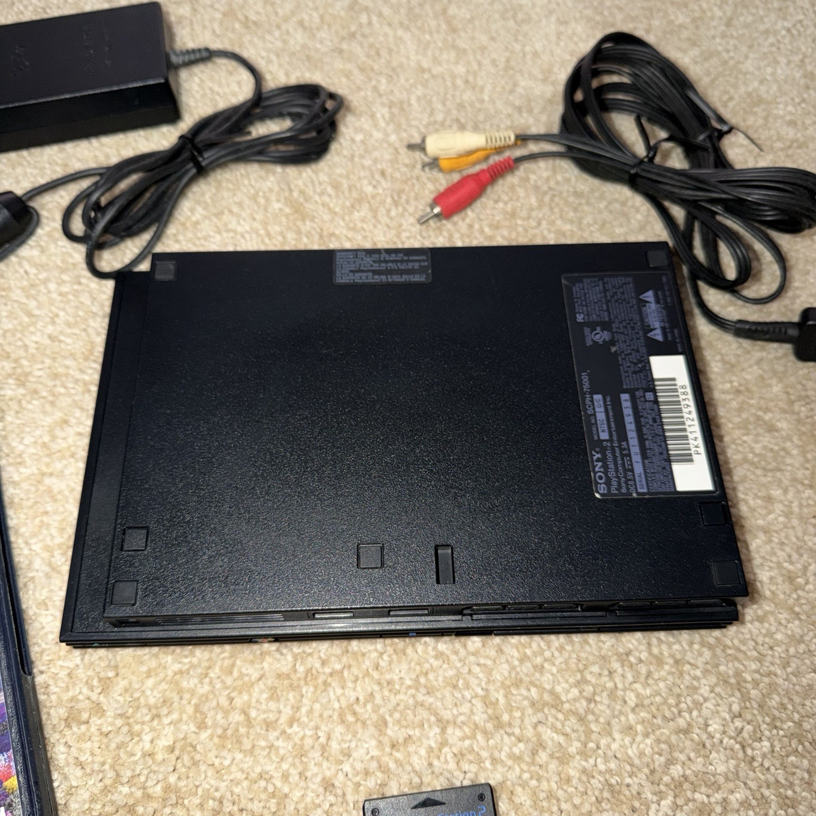 Sony PlayStation 2 Slim w/ Controllers, Games, and Cables [TESTED/WORKS]
