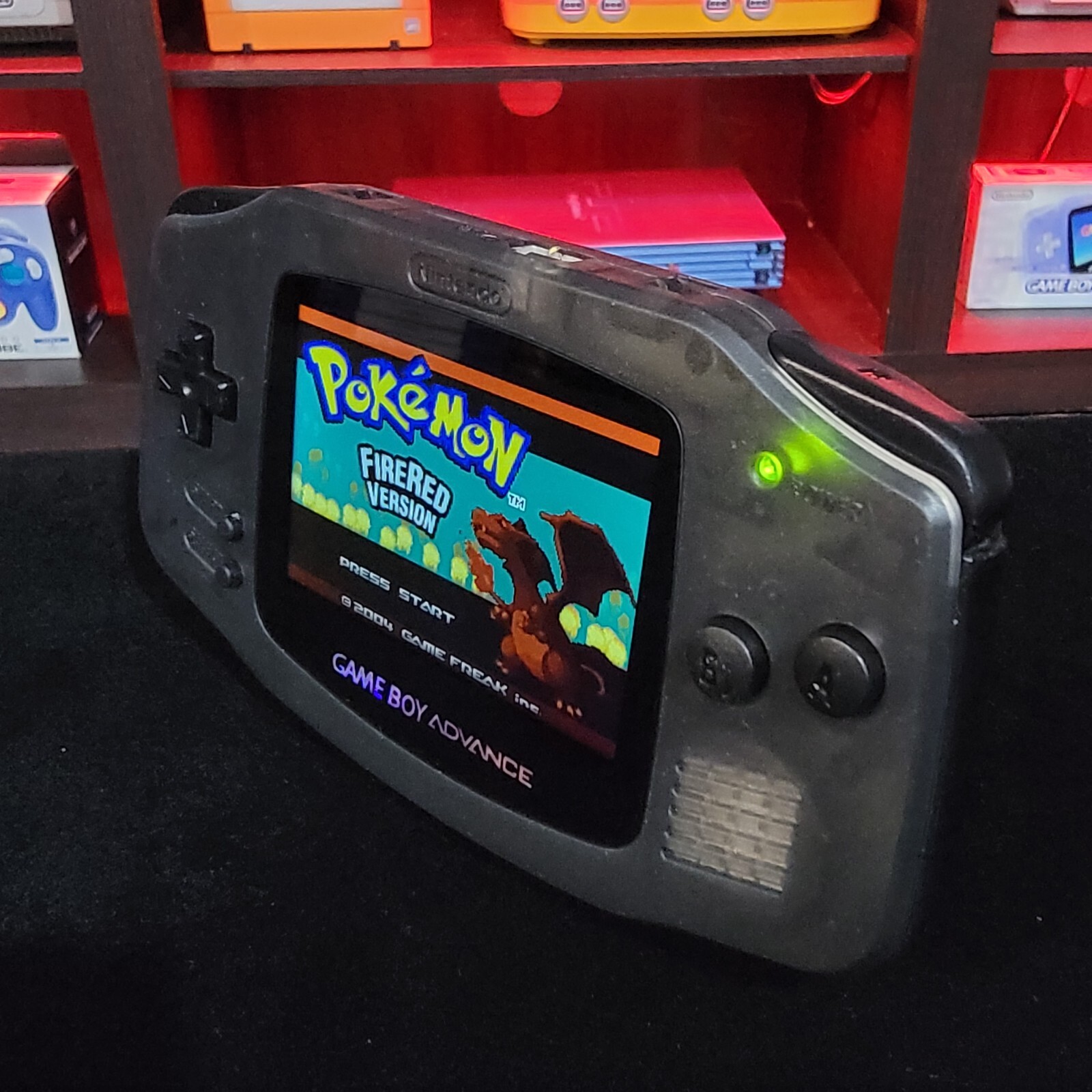 Smoke Grey Game Boy Advance GBA Console with iPS V5 Backlight Backlit LCD MOD